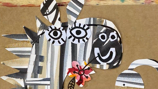 Мастер-класс Зебра. Креативный коллаж. Веселые животные