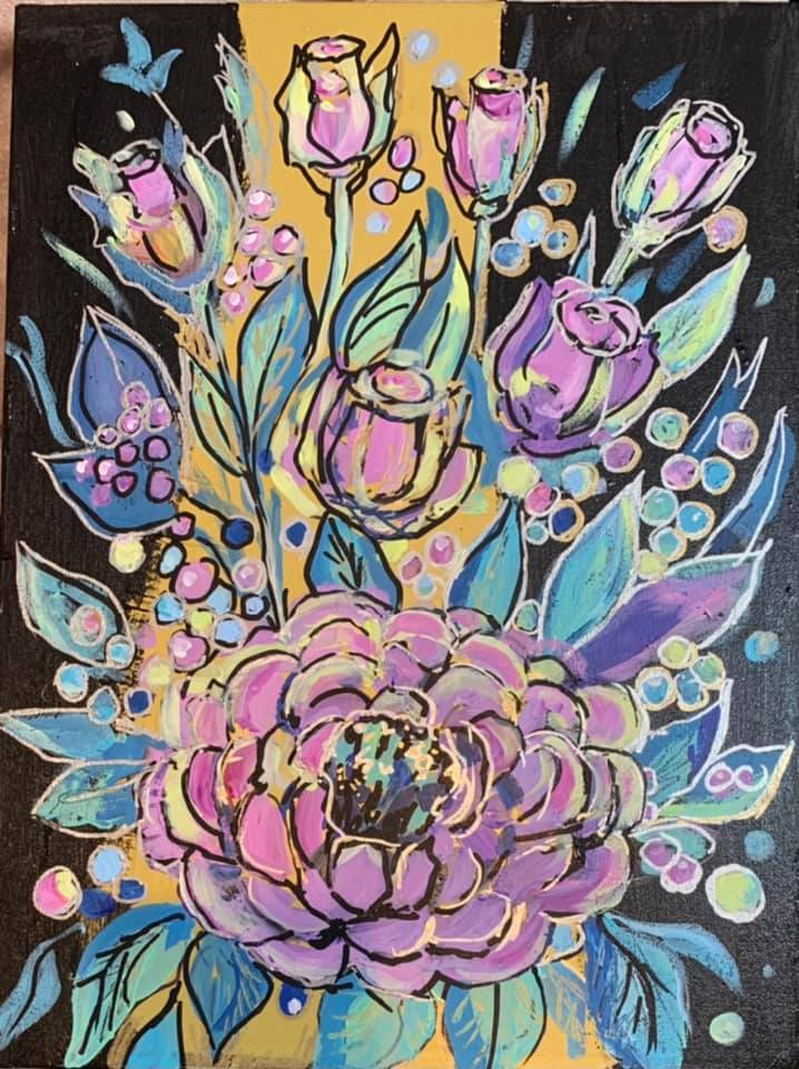 Сет Мастер-классов по абстракции: Акварель, композиции, Цветы, Цветы на золоте, Натюрморт