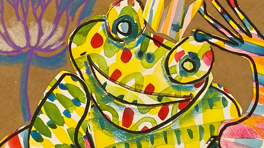 Мастер-класс. Коллаж. Лягушка с короной