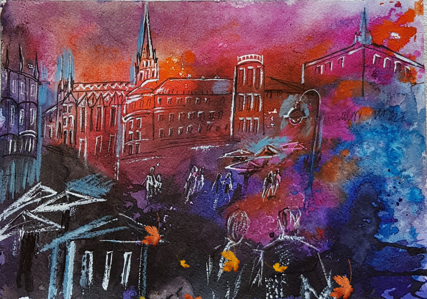 Летняя акварель Вена