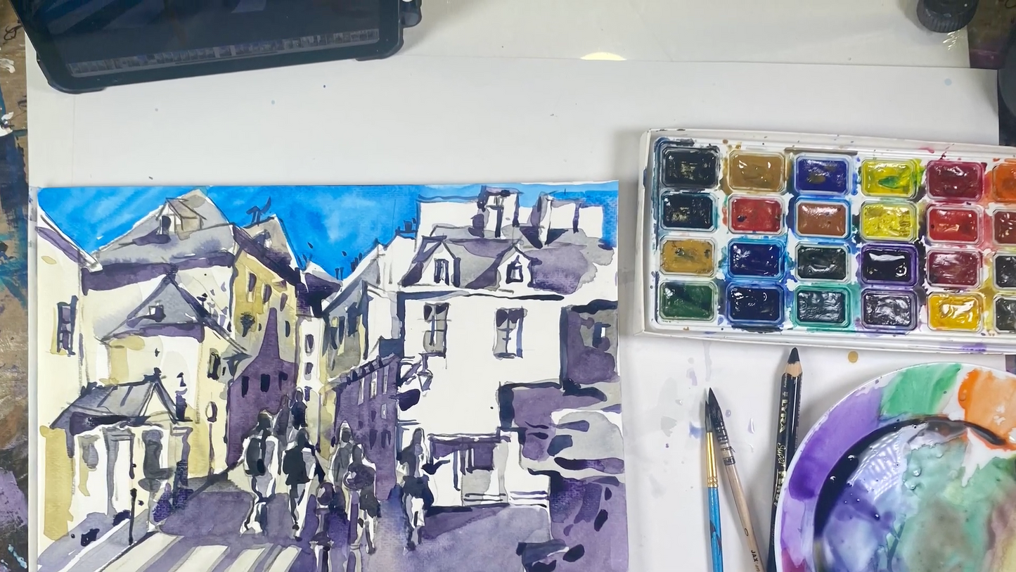 Мини-марафон Акварель. Париж — моя любовь!