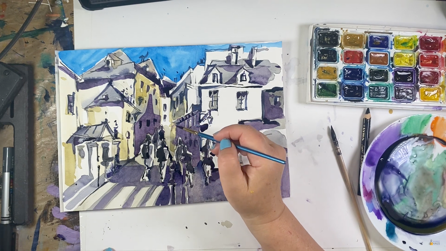 Мини-марафон Акварель. Париж — моя любовь!