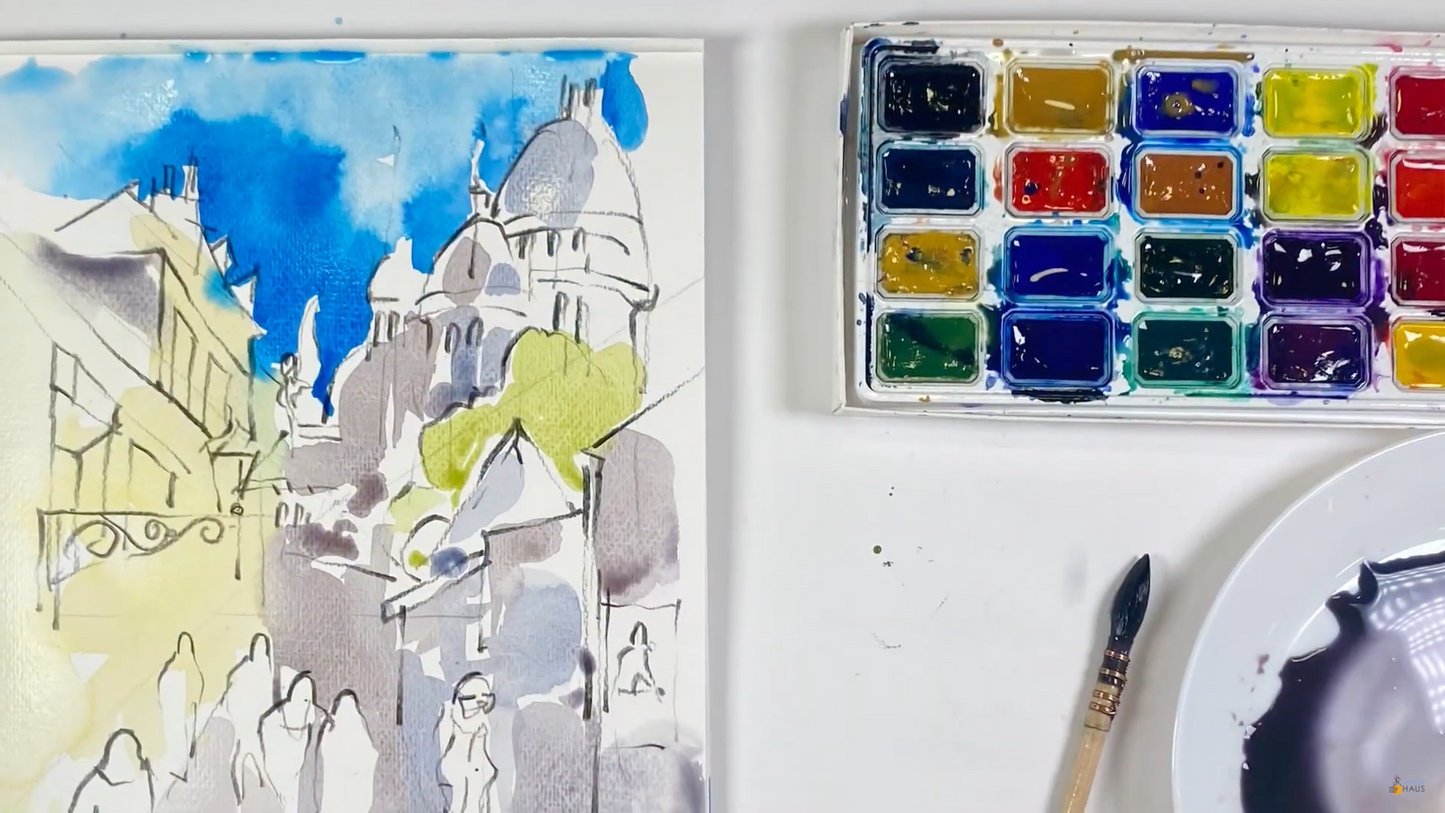 Мини-марафон Акварель. Париж — моя любовь!