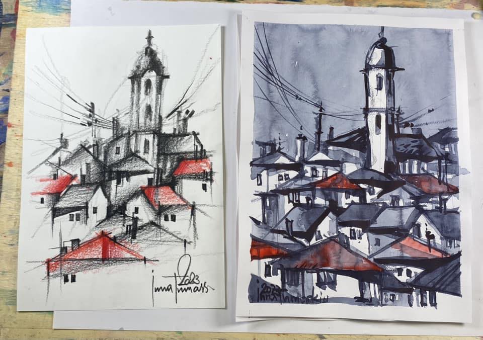 Мини-курс Акварель. Монохром. Свет и тень