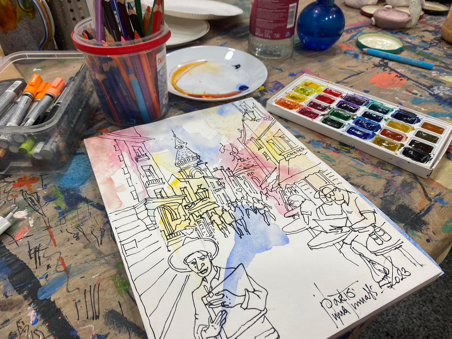 Мини-сборник №1. Акварельная Италия. Хорватия. Греция. Франция 7 уроков