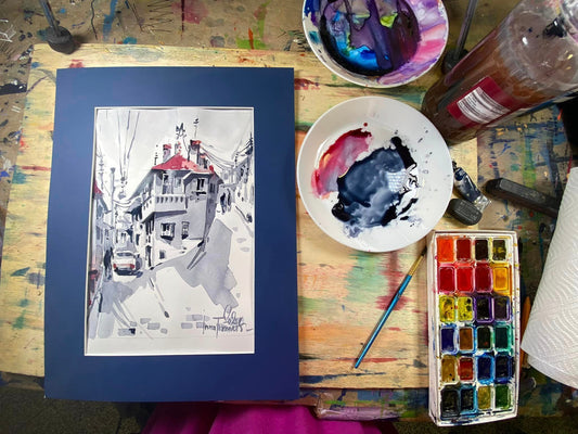 Мини-курс Акварель. Монохром. Свет и тень