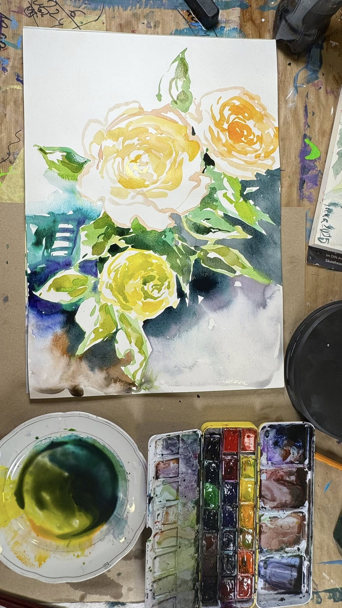 Акварельные розы. Онлайн Арт-курс