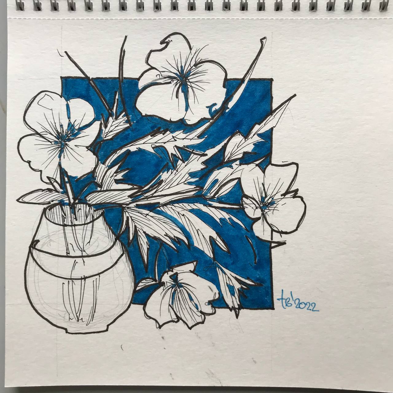 Желтые Итальянские цветы. Скетчинг. Графика. Поп Арт.Мастер-класс