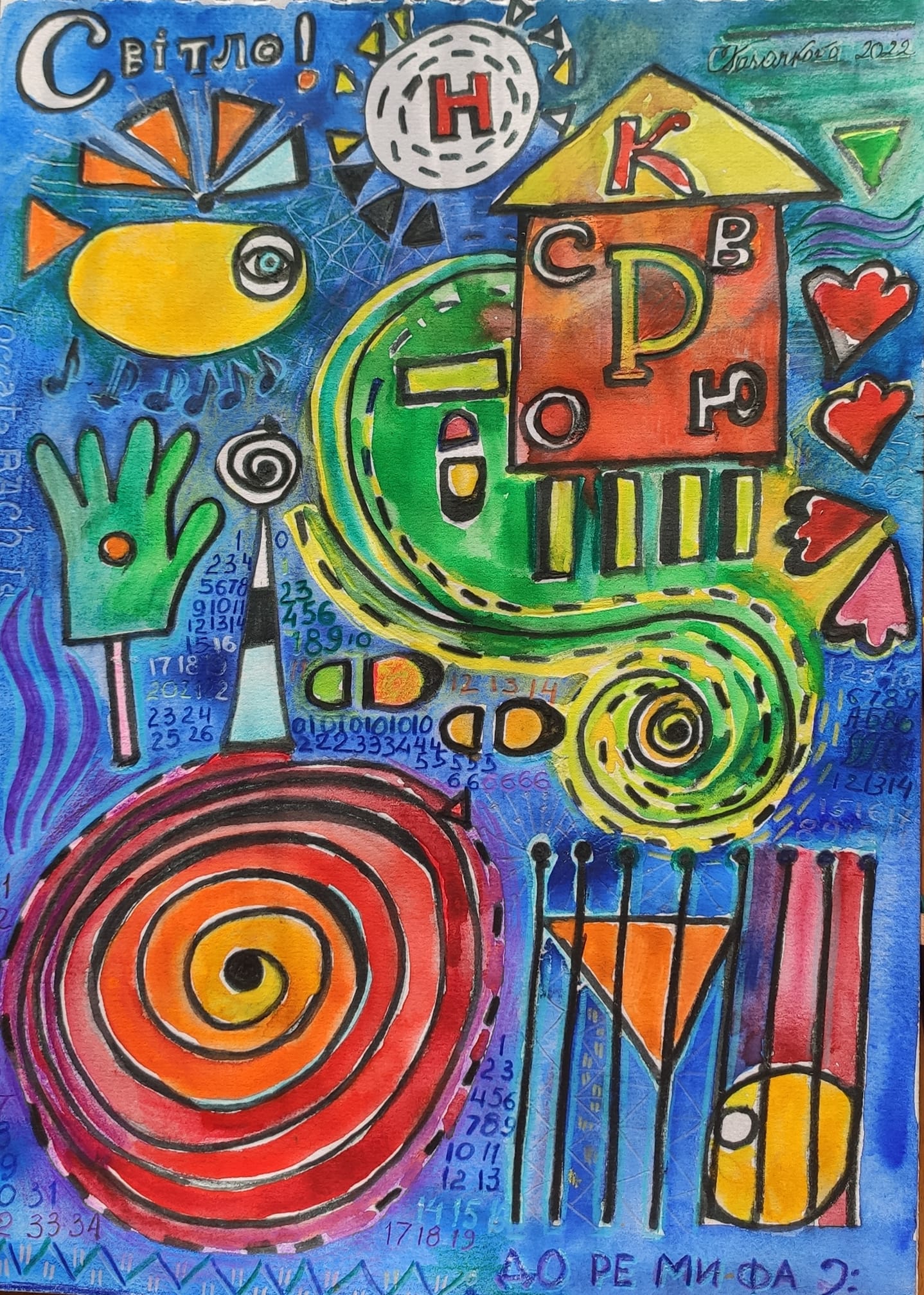 Акварель абстракция