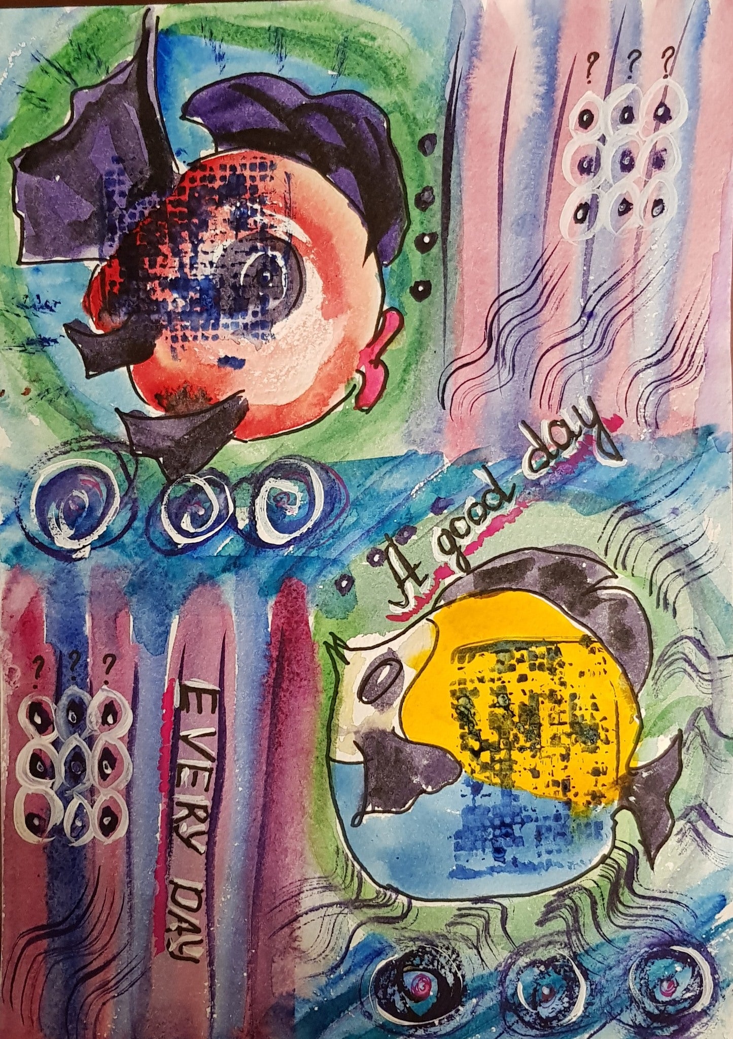 Акварель абстракция