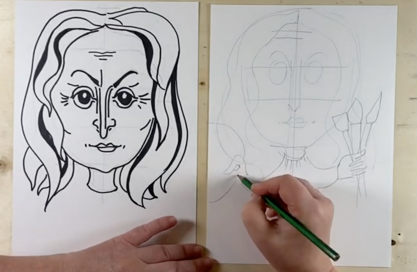 Карикатура. Интересный урок для начального уровня.