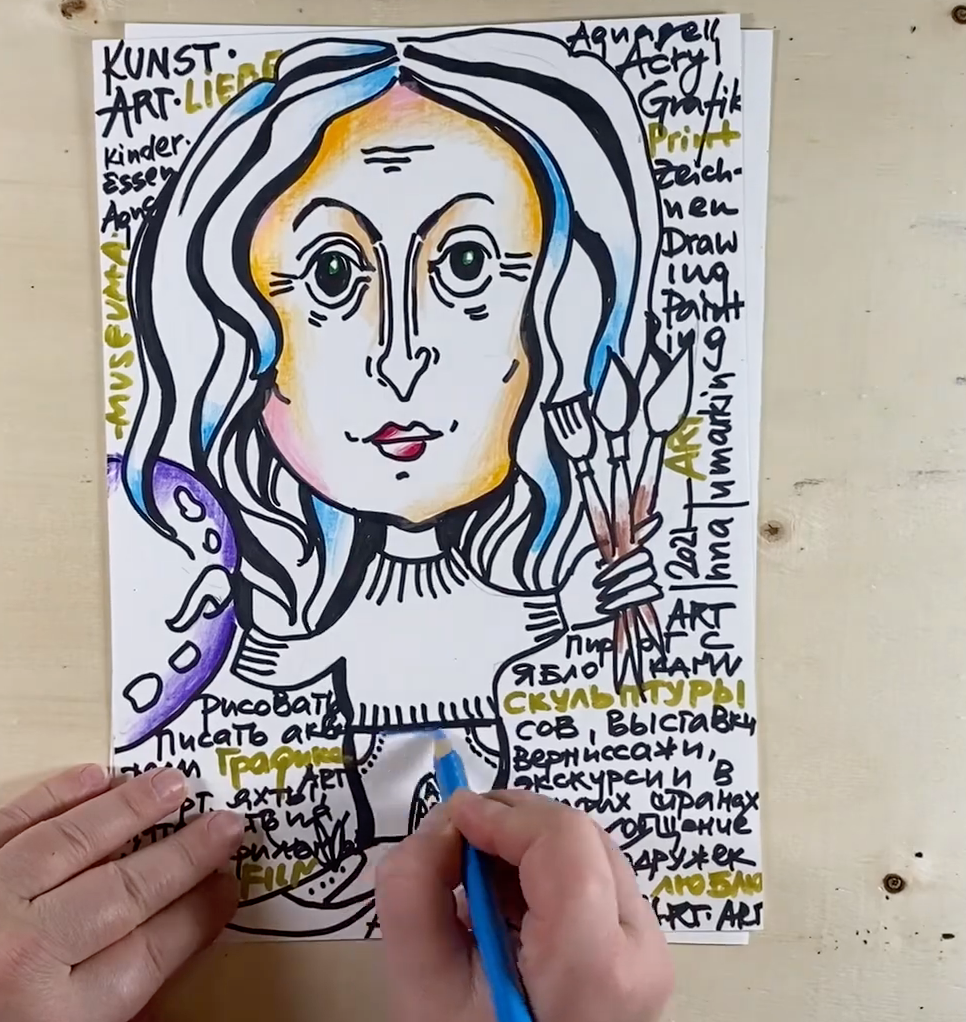 Карикатура. Интересный урок для начального уровня.