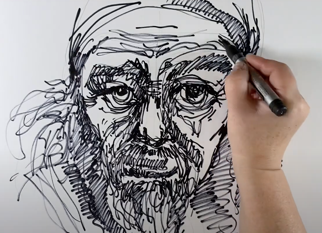 Портрет Свободной линией