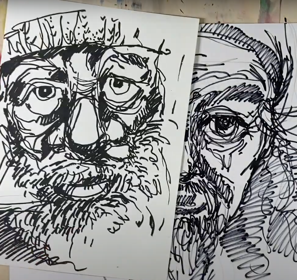 Портрет Свободной линией