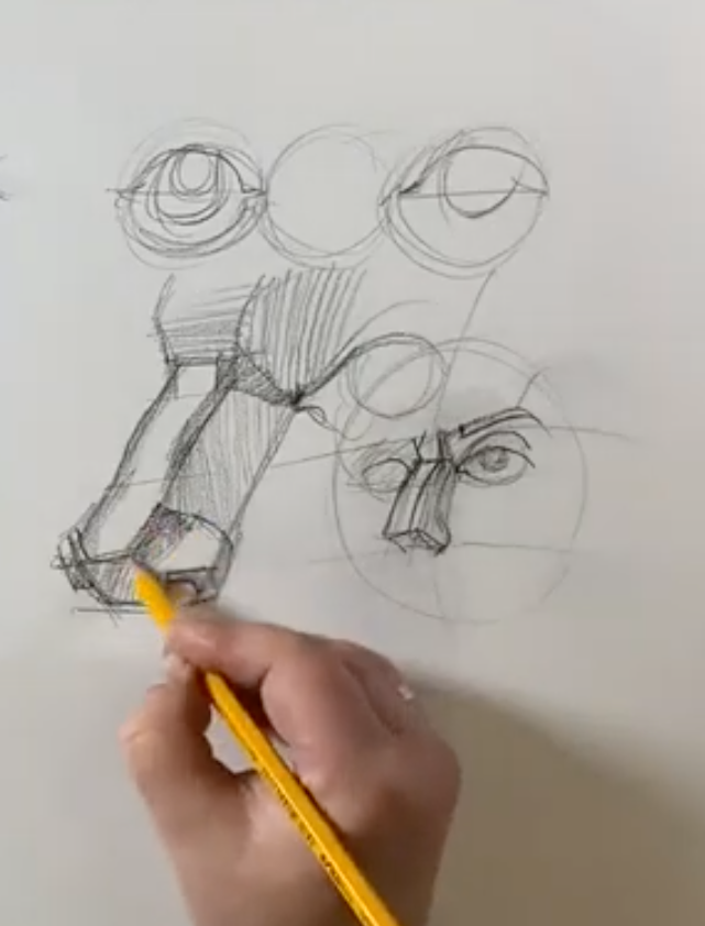 Портрет. Основы. Построение Глаза, Носа и Рта