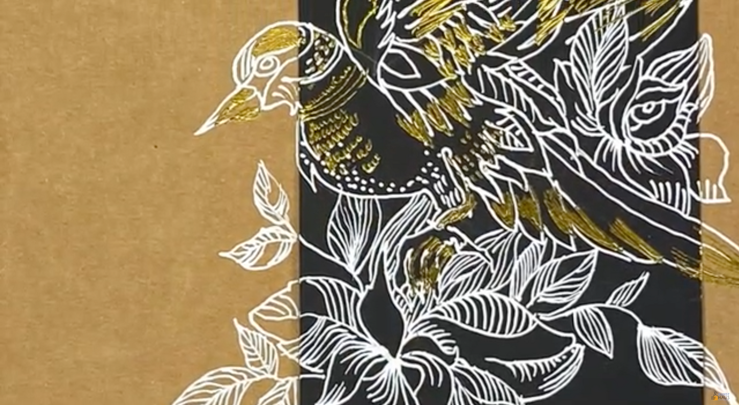 Композиция с птицей. Тема: Скетчинг. Графика. Поп Арт