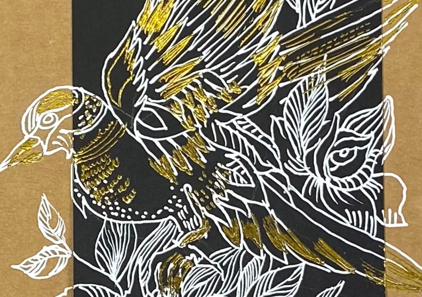 Композиция с птицей. Тема: Скетчинг. Графика. Поп Арт