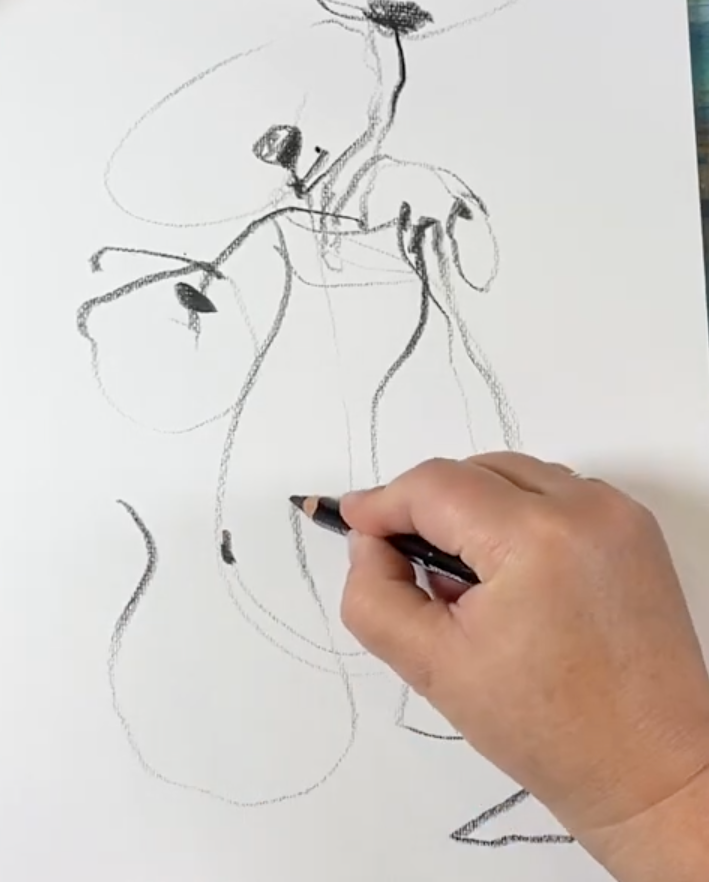 Натюрморт с маками и гранатом