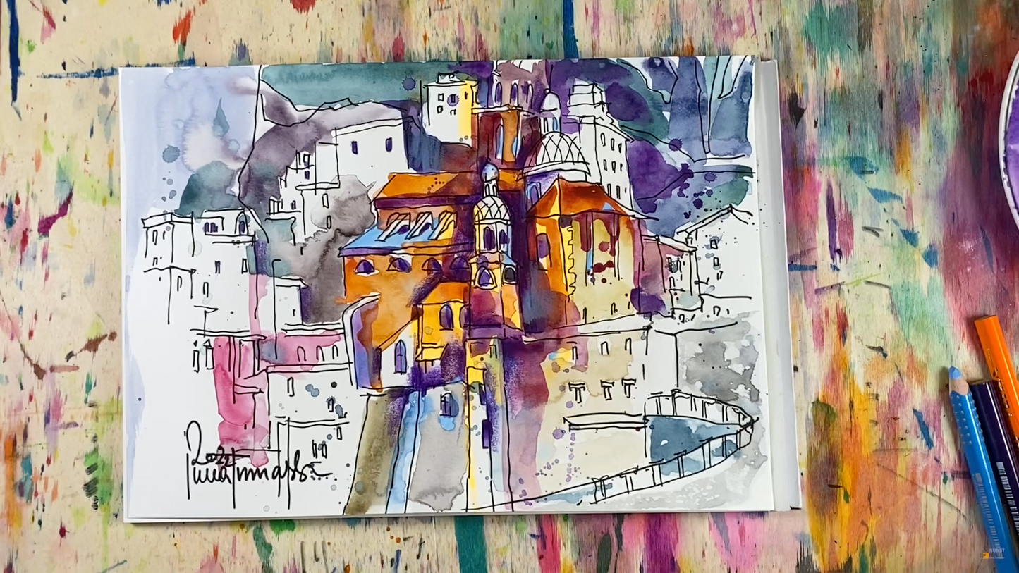 АКВАСКЕТЧИНГ Амальфийское побережье Bella Italia. Мастер-класс