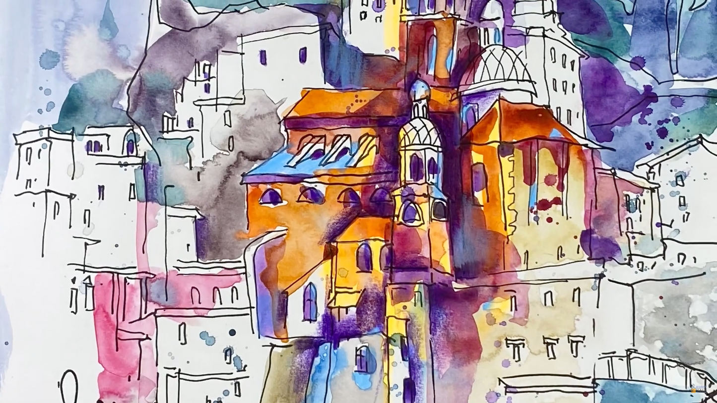 АКВАСКЕТЧИНГ Амальфийское побережье Bella Italia. Мастер-класс