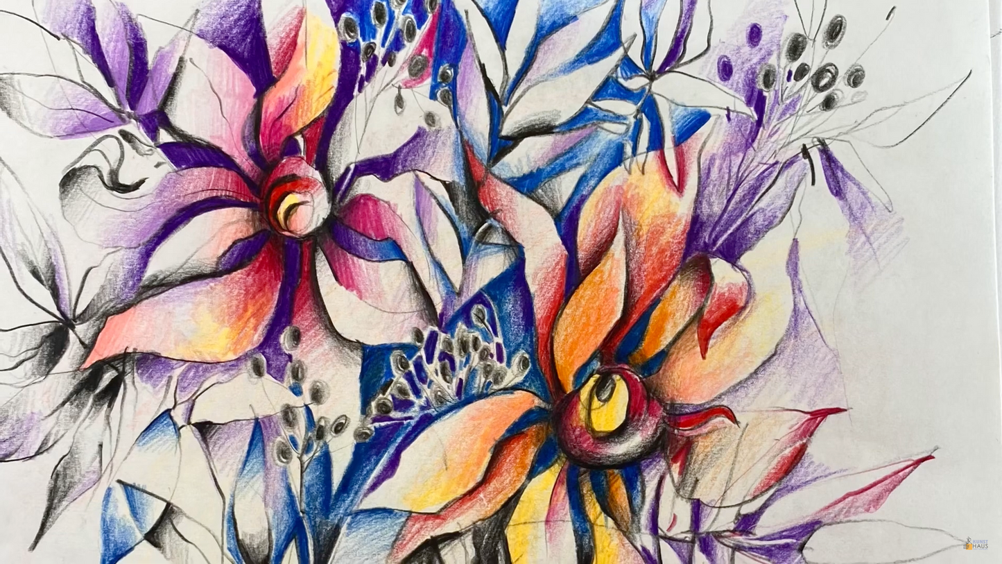 Мягкие цветы акварель