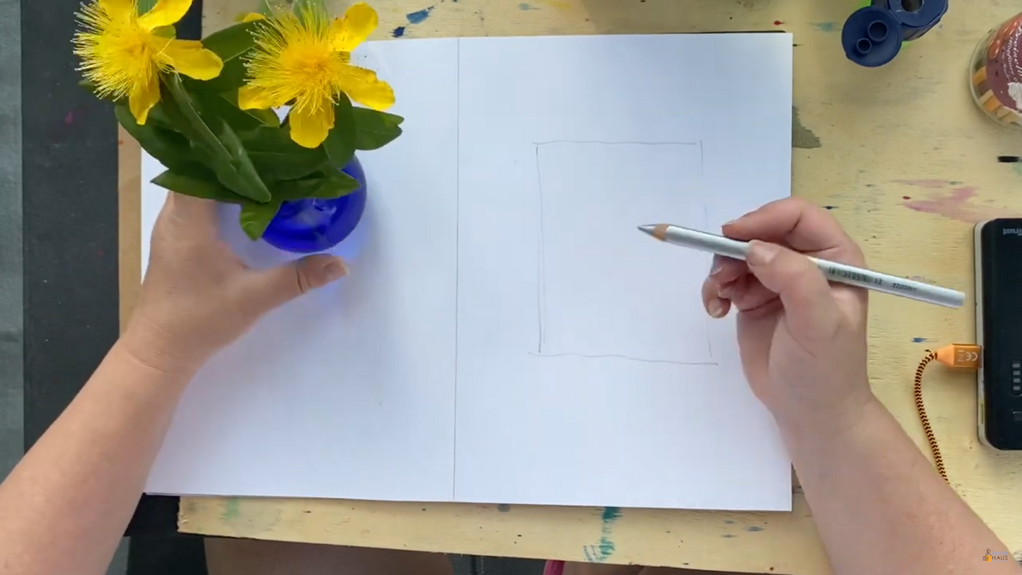 Желтые Итальянские цветы. Скетчинг. Графика. Поп Арт.Мастер-класс