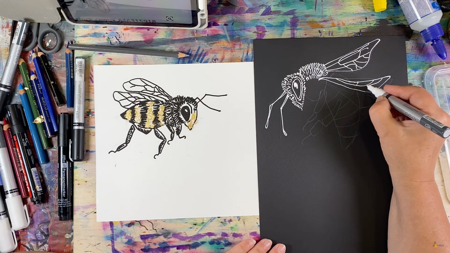 Графика пчёлы