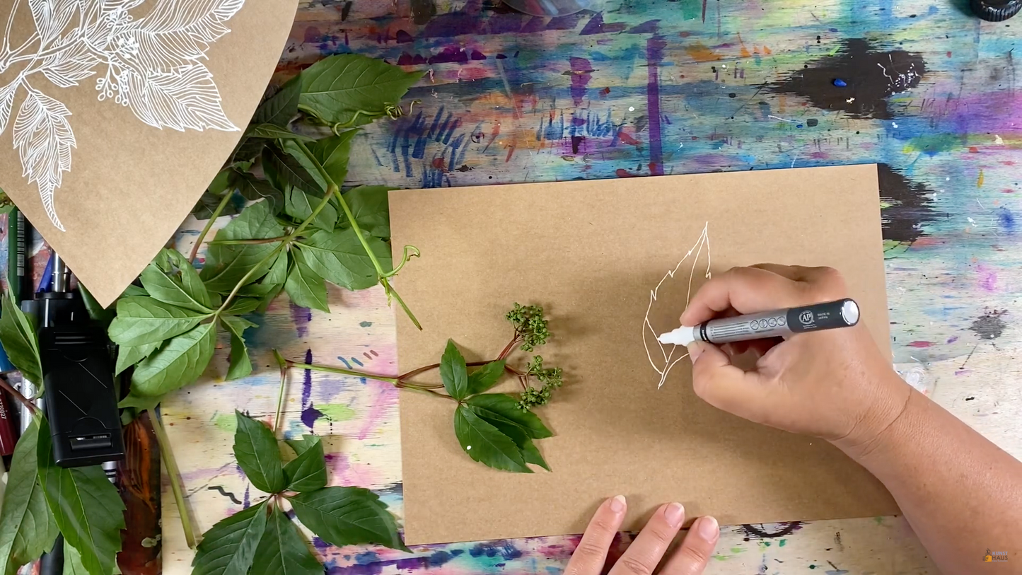 Графическая композиция виноградная лоза