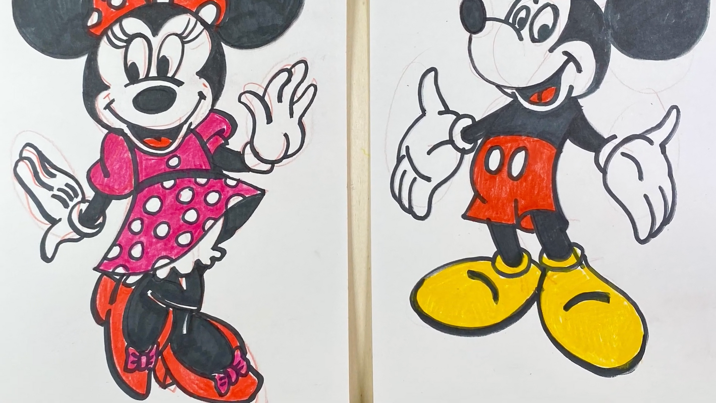 Как рисовать Микки-Маусов