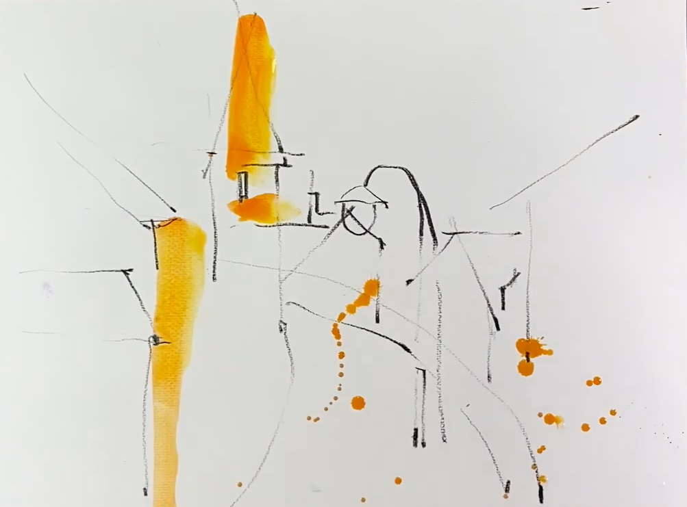 Летняя акварель австрийская деревня. Онлайн-урок