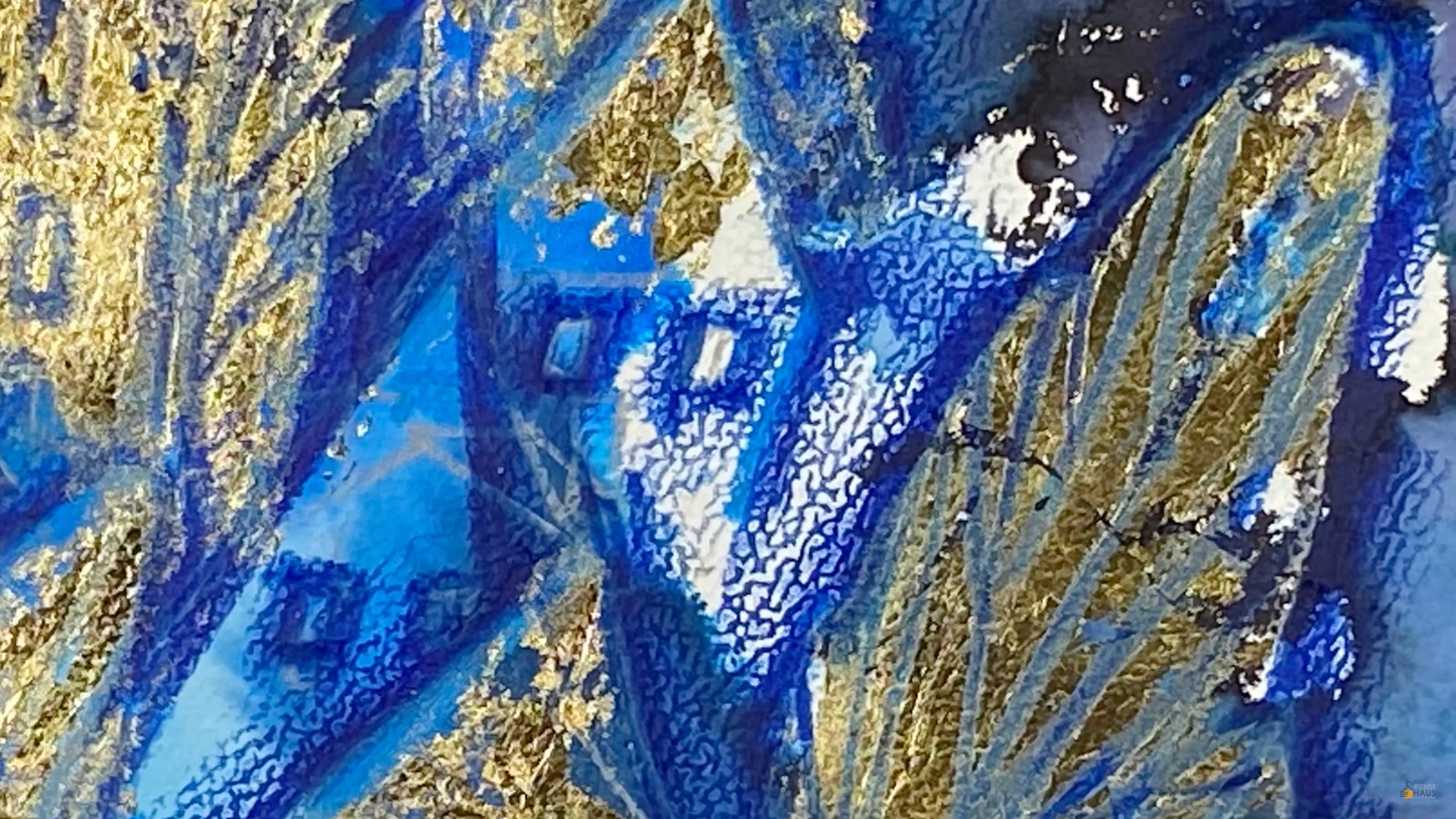 Два урока "Голубой пейзаж с ветром" и  "Синий ветер. Композиция 2"  из серии Мистическая Австрия. Мифы, легенды и искусство