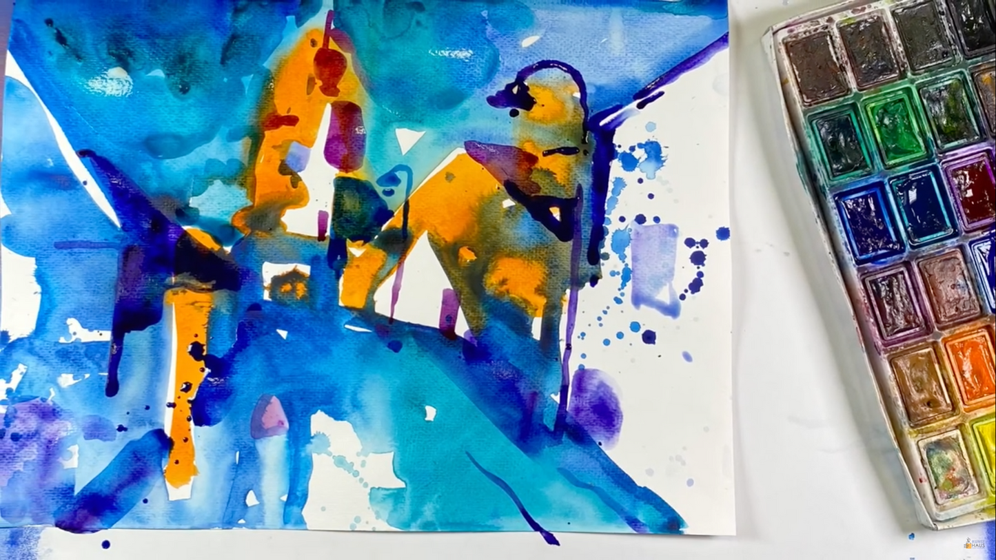 Летняя акварель alla prima