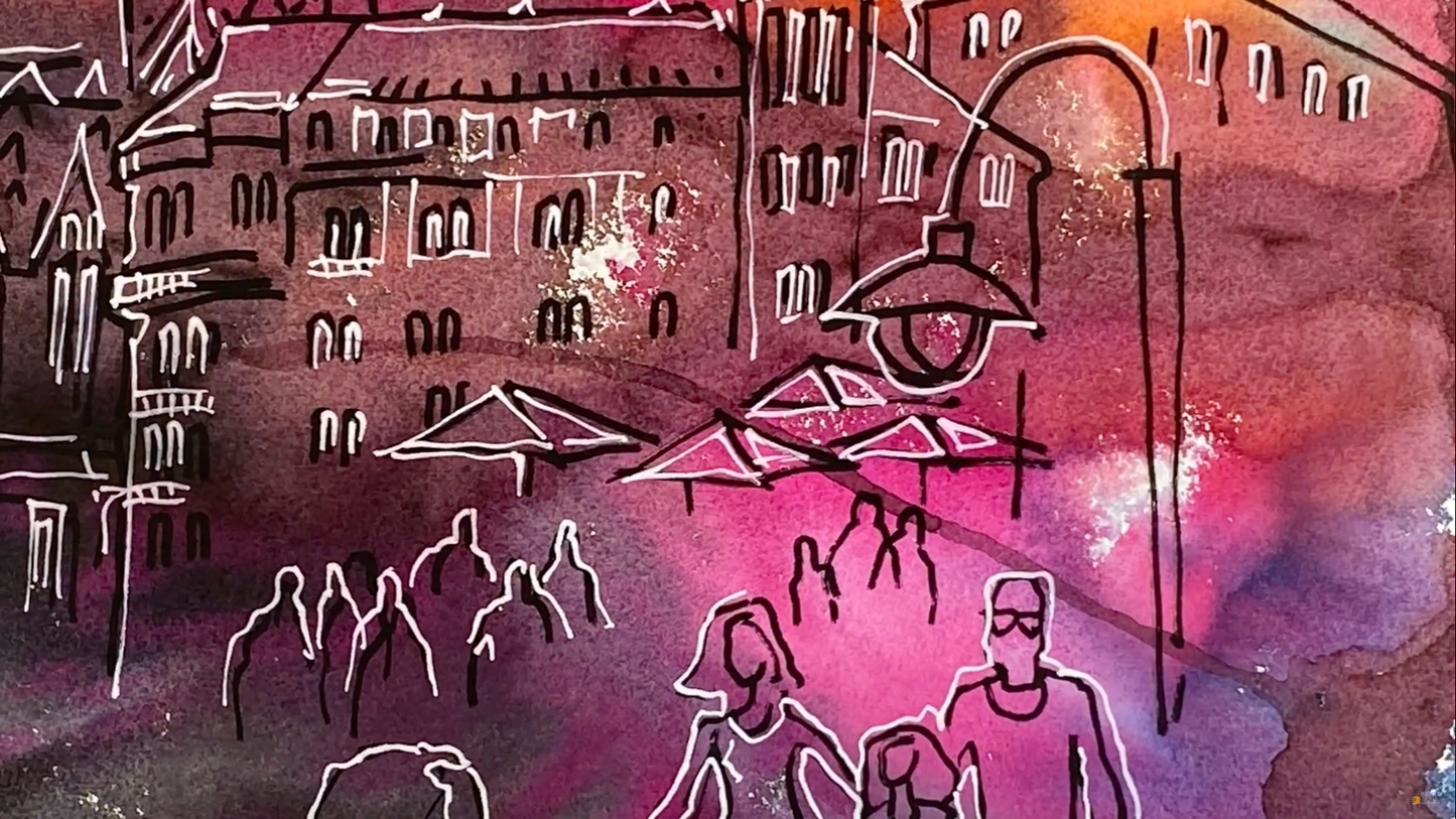 Летняя акварель Вена