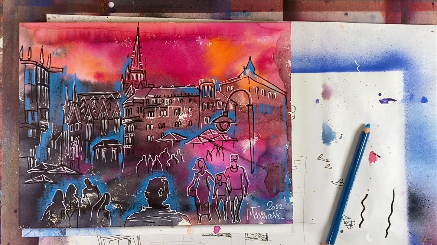 Летняя акварель Вена