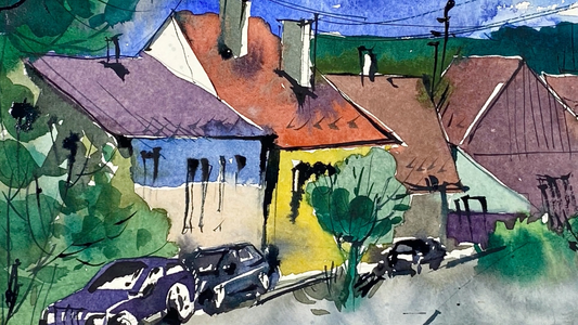 Академический пейзаж. Летняя акварель. Мастер-класс