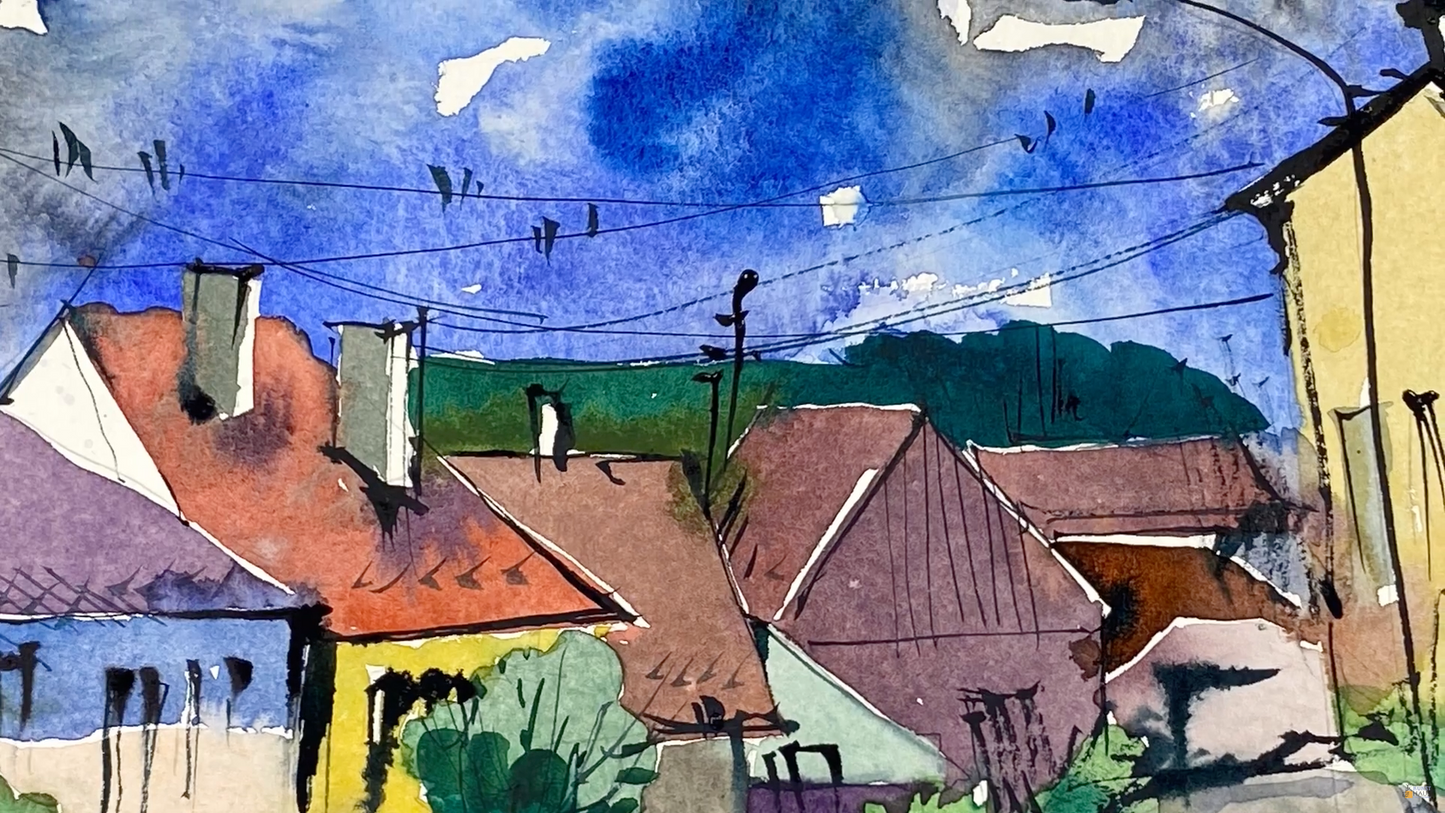 Академический пейзаж. Летняя акварель. Мастер-класс