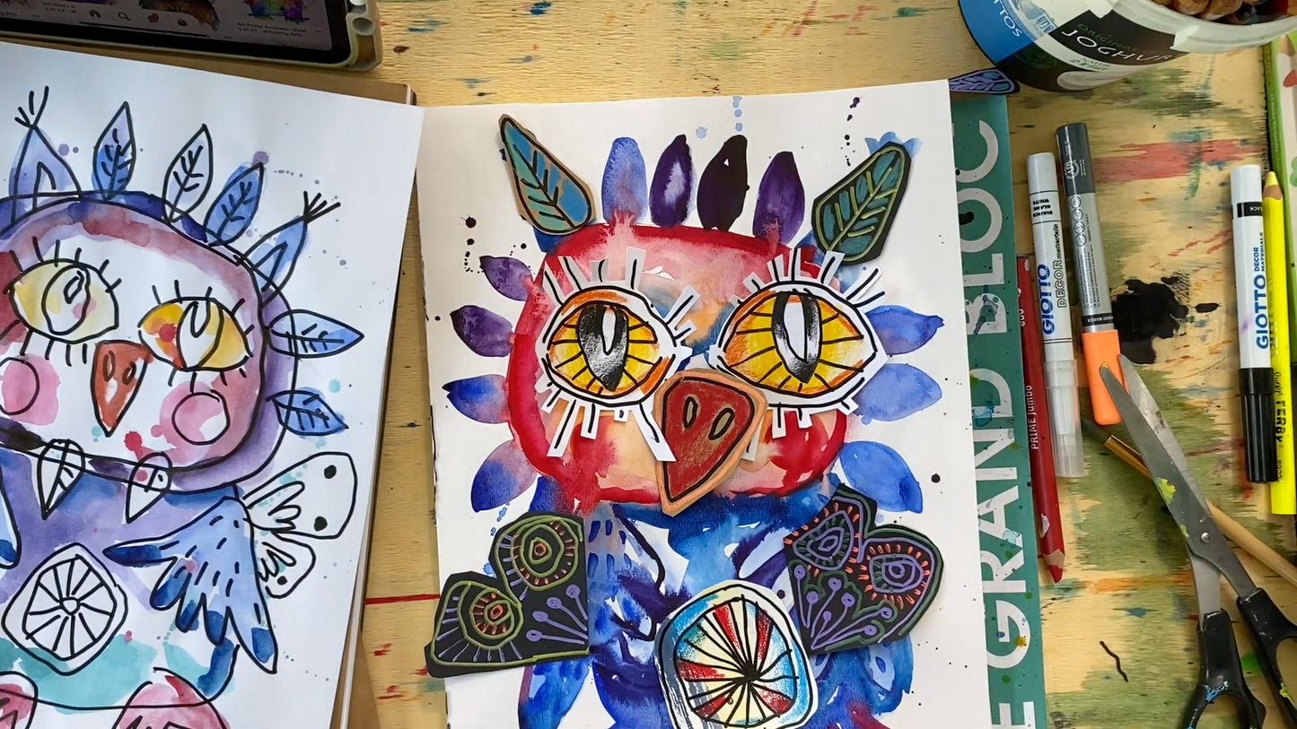 Креативный коллаж. Любимые совушки