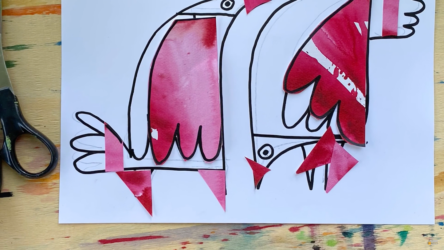 Мастер-класс. Коллаж. Петушки