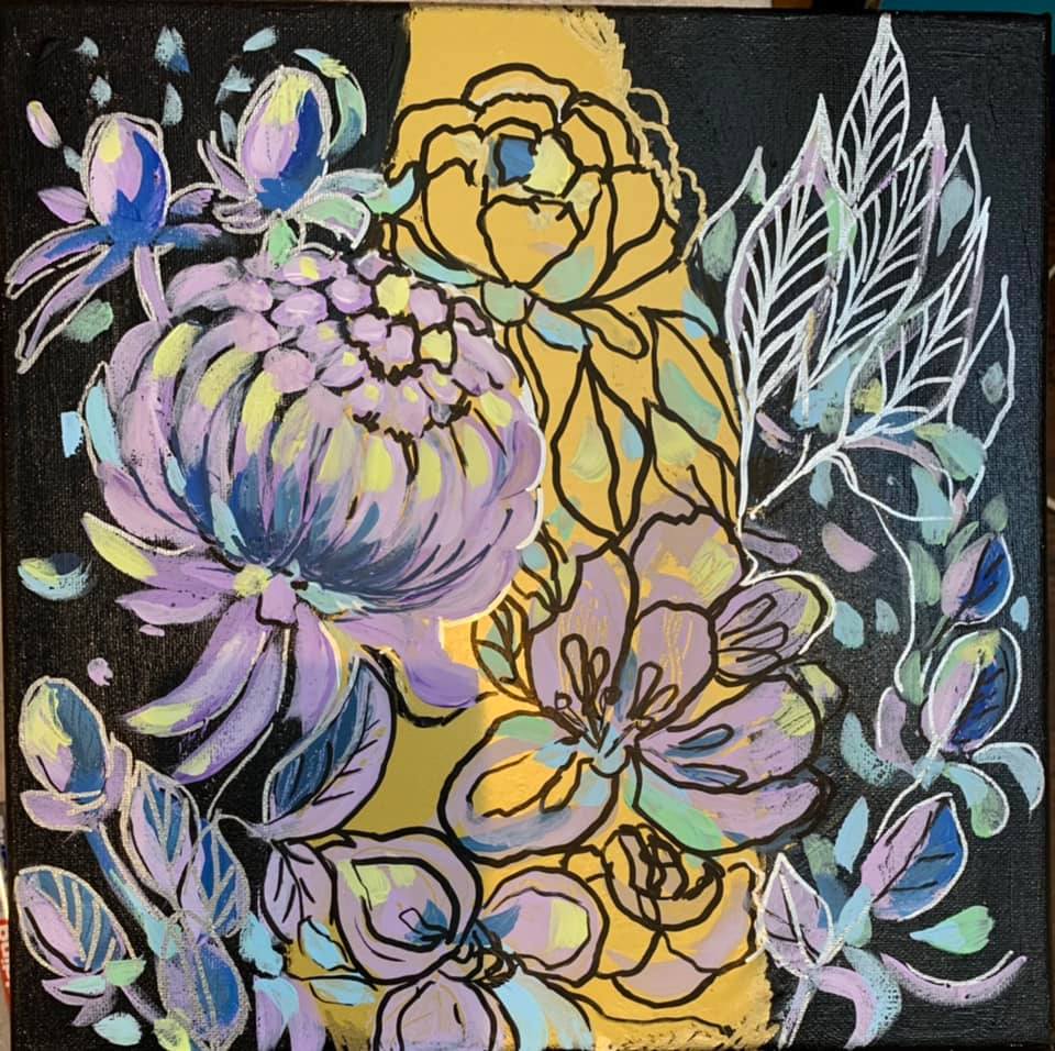 Сет Мастер-классов по абстракции: Акварель, композиции, Цветы, Цветы на золоте, Натюрморт