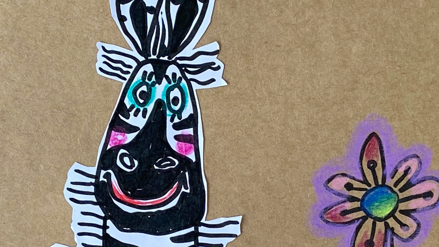 Мастер-класс Танцующие зебры. Коллаж