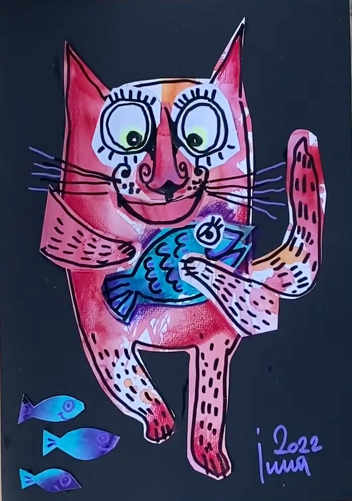 Мастер-класс «Креативный коллаж. Он-Кот»