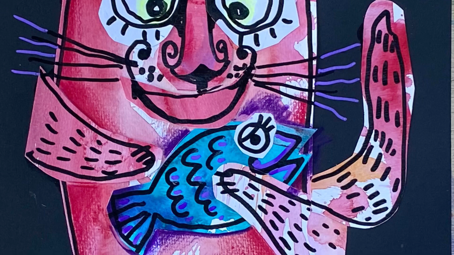 Мастер-класс «Креативный коллаж. Он-Кот»