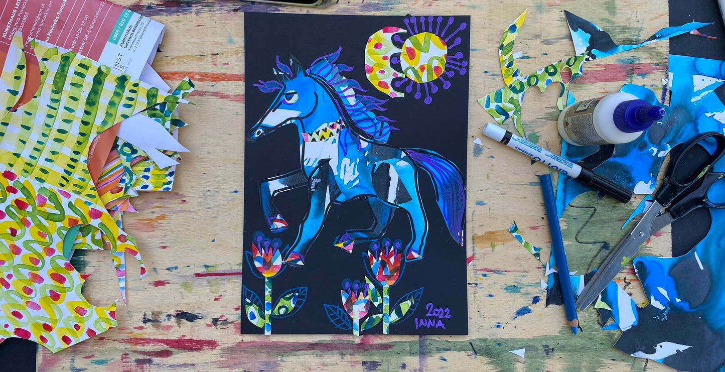 Креативный коллаж. Веселые животные. Мини-Марафон