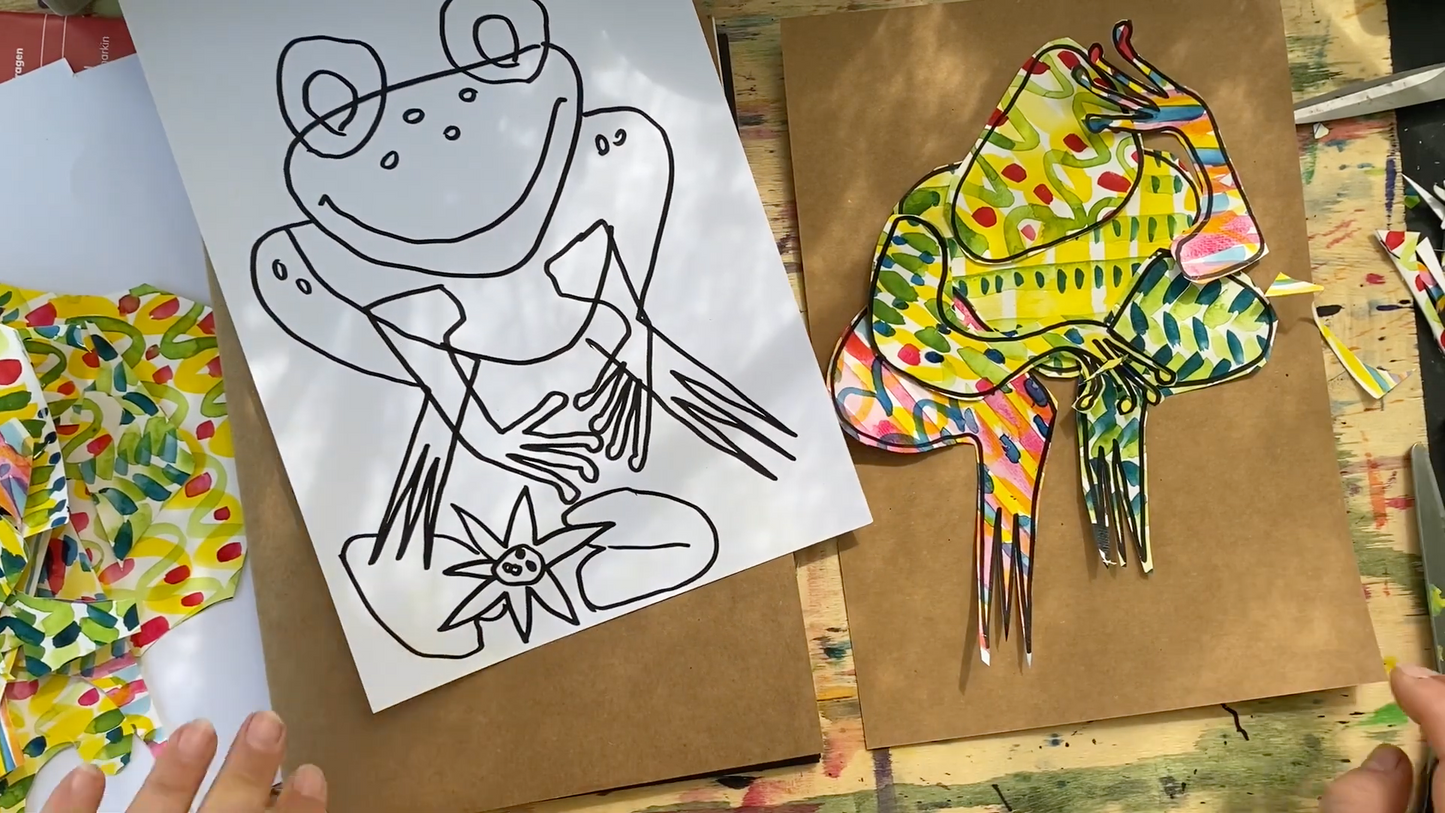 Мастер-класс. Коллаж. Лягушка с короной