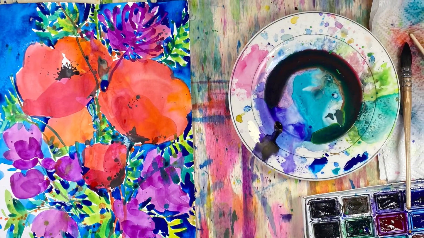 Мини-марафон самые интересные акварельные уроки