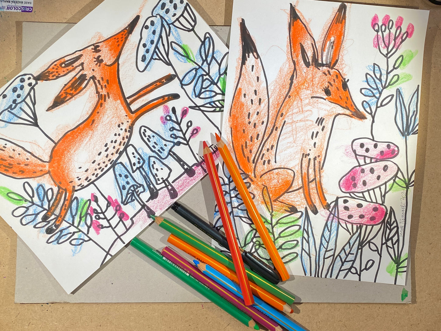 Марафон. Живопись цветными карандашами