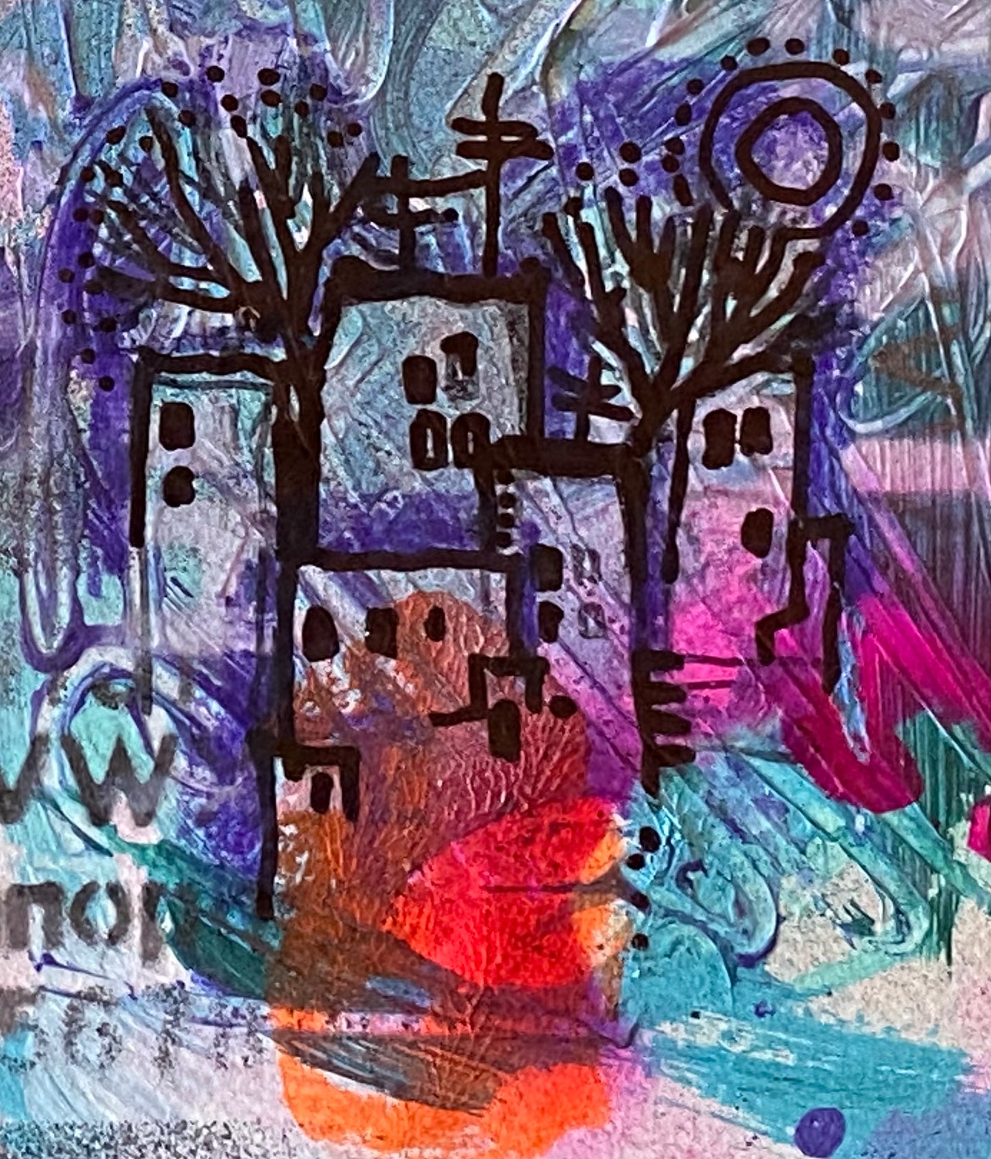 Маленькие абстрактные композиции. Акрил