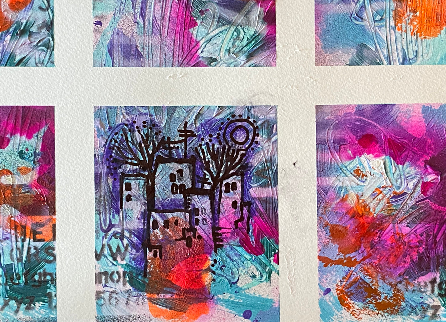 Маленькие абстрактные композиции. Акрил