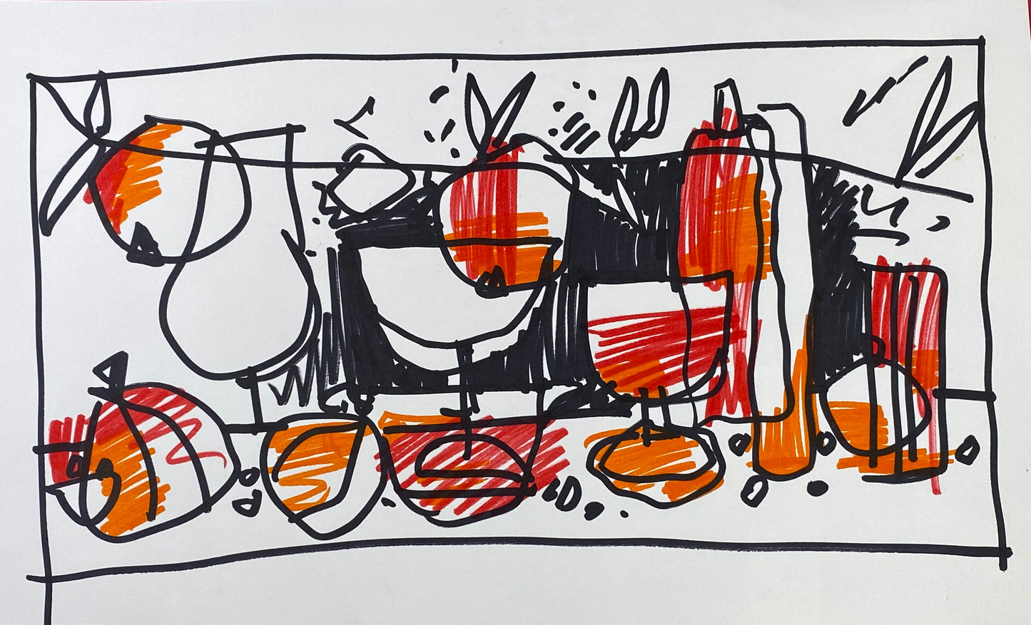 Летняя композиция. Акваграфика