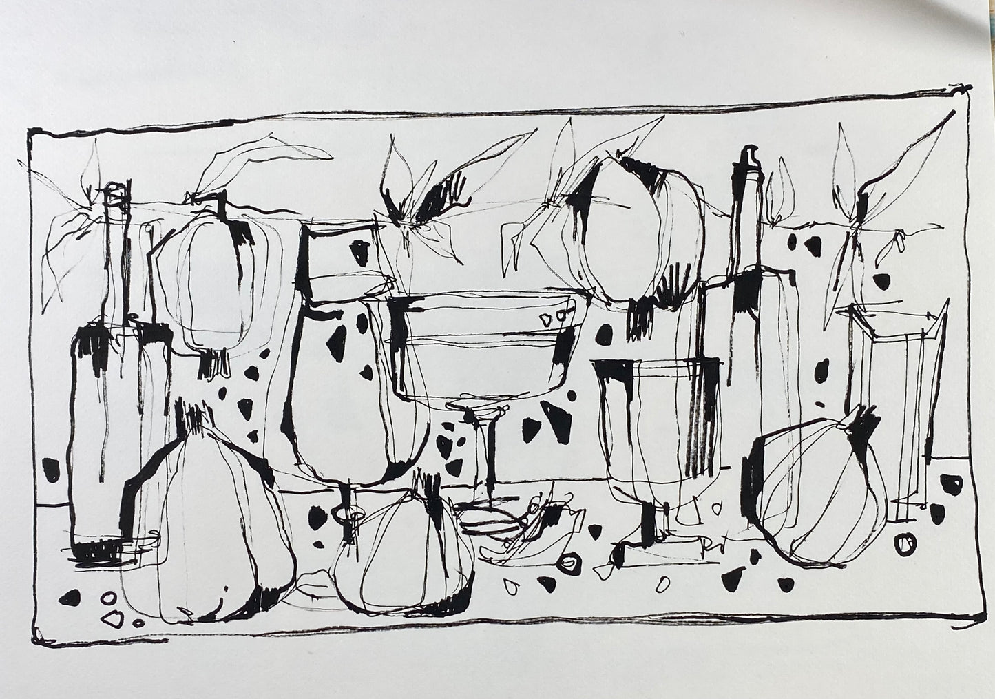 Летняя композиция. Акваграфика